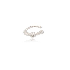PIERCING FAKE FLOR ZIRCÔNIA RÓDIO BRANCO