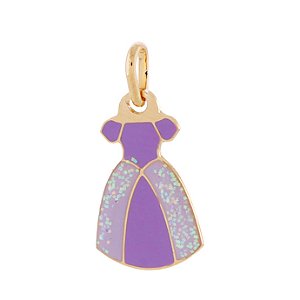 PINGENTE VESTIDO PRINCESA LILÁS CLARO COLORIDO EM RESINA