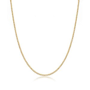 CORRENTE MASCULINA GROUMET COM 70 CM COMPRIMENTO BANHADA A OURO 18K