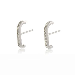 BRINCO EARHOOK MICROZIRCÔNIAS CRISTAIS 1,6 CM