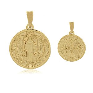 PINGENTE MEDALHA DE SÃO BENTO COM 2,0 CM DE DIÂMETRO