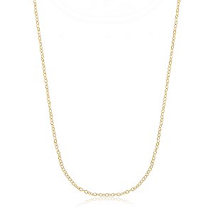 GARGANTILHA INFANTIL ELOS 35 CM BANHADA A OURO 18K