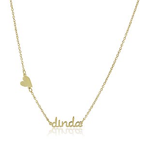 GARGANTILHA DINDA BANHADA A OURO 18K