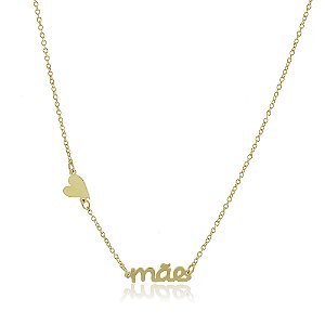 GARGANTILHA MÃE BANHADA A OURO 18K