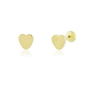 BRINCO CORAÇÃO TARRACHA BABY BANHADO A OURO 18K