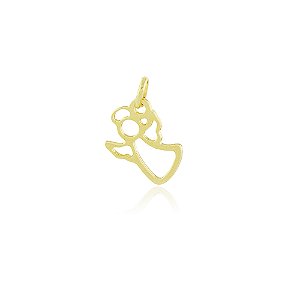 PINGENTE ANJO VOANDO BANHADO A OURO 18K