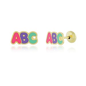 BRINCO ABC COLORIDO EM RESINA COM TARRACHA BABY