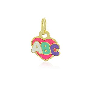 PINGENTE CORAÇÃO ÍRIS ABC