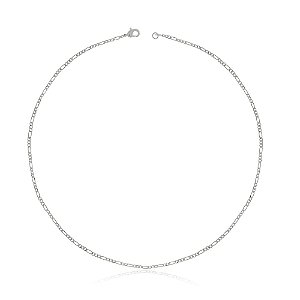 CORRENTE INFANTIL 40 CM MASCULINA GROUMET 3X1 BANHADA EM RÓDIO BRANCO