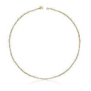 CORRENTE INFANTIL 40 CM MASCULINA GROUMET 3X1 BANHADA A OURO 18K
