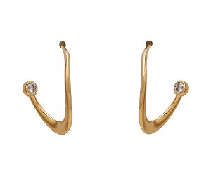 BRINCO DE ARGOLA 2,0 CM COM DETALHE ZIRCÔNIA CRISTAL