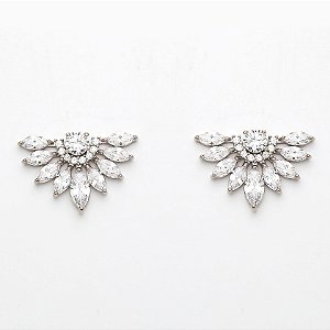 BRINCO LEQUE ZIRCÔNIAS CRISTAIS