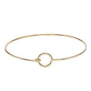 BRACELETE COM FECHO CÍRCULO BANHADO A OURO 18K