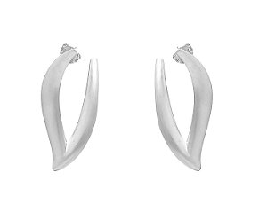 BRINCO GRANDE BANHADO EM RÓDIO BRANCO ACETINADO