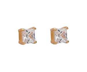 BRINCO PONTO DE LUZ ZIRCÔNIA CARRÊ CRISTAL