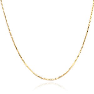 GARGANTILHA VENEZIANA 40 CM BANHADA A OURO 18K