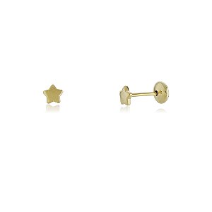 BRINCO INFANTIL ESTRELINHA BANHADO A OURO 18K