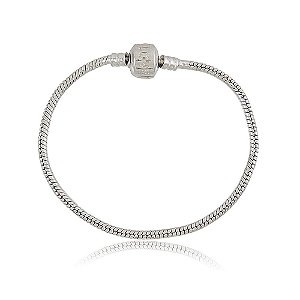 PULSEIRA PARA BERLOQUES COM 18,5 CM DE COMPRIMENTO BANHADA EM RÓDIO BRANCO