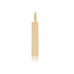 PINGENTE LETRA i COM 2,0 CM ALTURA BANHADO A OURO 18K