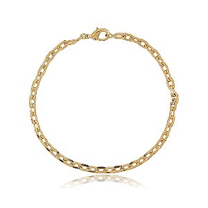 PULSEIRA MASCULINA ESTILO AMERICANA BANHADA A OURO 18K