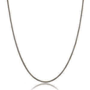 GARGANTILHA 80CM FIO GROSSO BANHADA EM RÓDIO NEGRO