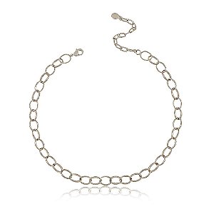 CHOKER ELOS BANHADA EM RÓDIO BRANCO