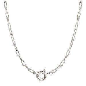 CHOKER LOCKS COM FECHO BOIA BANHADA EM RÓDIO BRANCO