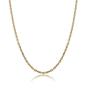 CORRENTE MASCULINA ESTILO AMERICANA DE 60 CM COMPRIMENTO BANHADO A OURO 18K