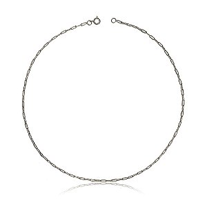 CORRENTE MASCULINA INFANTIL LOCKS COM 40 CM COMPRIMENTO BANHADA EM RÓDIO NEGRO