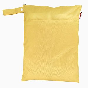 Sacola impermeável para fralda de pano ecológica - Amarelo bebê
