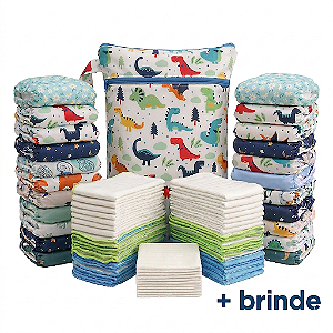 Enxoval 24 Fraldas Ecológicas Fraldadinhos