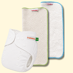 Kit Fralda Ecológica | Coleção Fraldadinhos com 2 Absorventes Toalha melton com toque seco de 4 e 6 camadas