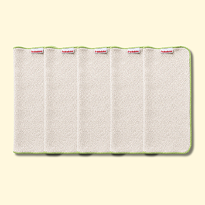 Kit com 5 absorventes para fralda ecológica - 4 Camadas - Toalha toque seco