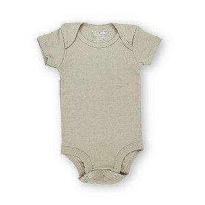 Body bebê manga curta 100% algodão - Aveia