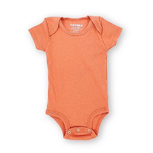 Body bebê manga curta 100% algodão - Cenoura