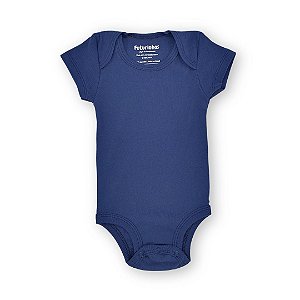 Body bebê manga curta 100% algodão - Marinho