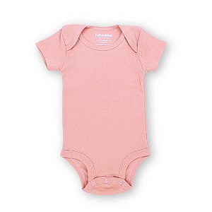 Body bebê manga curta 100% algodão - Pêssego
