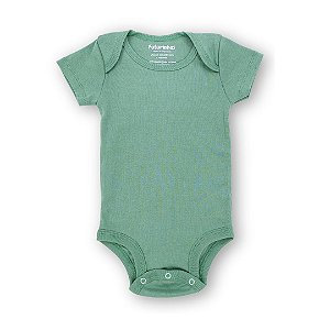 Body bebê manga curta 100% algodão - Menta