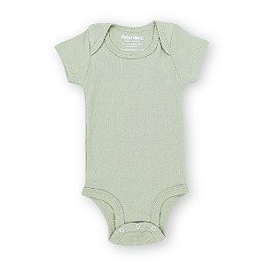 Body bebê manga curta 100% algodão - Pistache