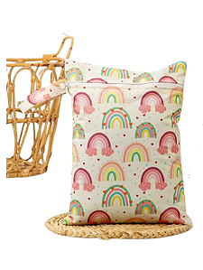 Bolsa impermeável para fralda ecológica - Arco-iris sem bolso