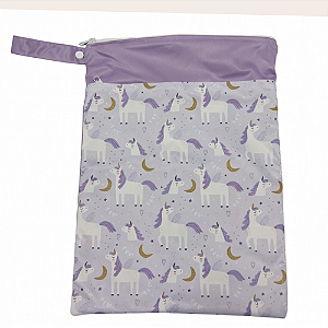 Bolsa impermeável para fralda ecológica - Unicornio