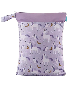 Bolsa impermeável para fralda ecológica - Unicornio