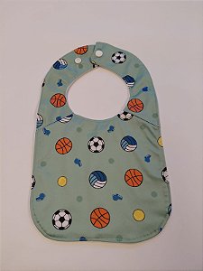 Babador impermeável Fraldadinhos Estampa Futebol