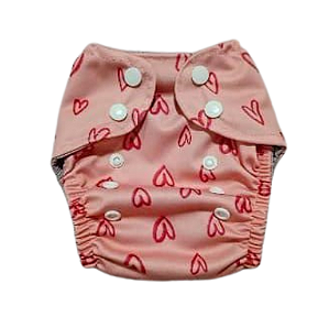 Fralda de piscina reutilizável - Corações