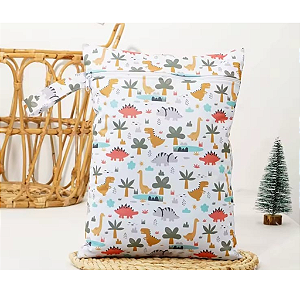 Bolsa impermeável para fralda ecológica - Tiranossauro sem bolso