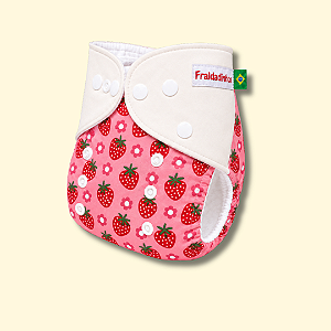 Fralda ecológica Moranguinhos | Coleção Fraldadinhos