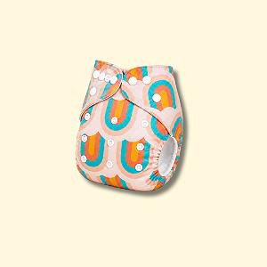 Fralda ecológica Arco-íris Retro | Coleção Importada