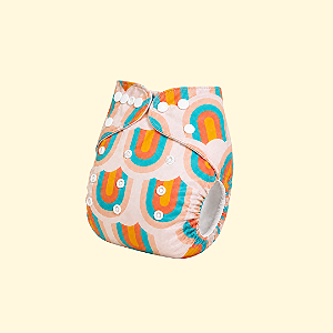 Fralda ecológica Arco-íris Retro | Coleção Importada