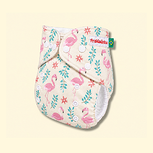 Fralda ecológica Flamingos | Coleção Fraldadinhos