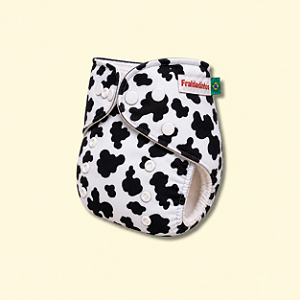 Fralda ecológica Vaquinha Animal Print | Coleção Fraldadinhos